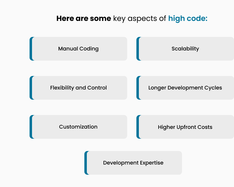 some key aspects of high code Development
