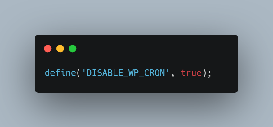 define('DISABLE_WP_CRON', true);